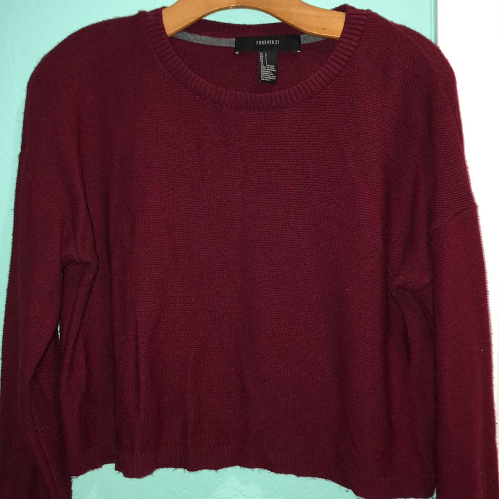 Crop knit sweater